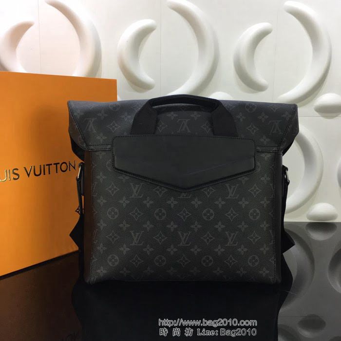 路易威登LV 頂級原單 M40510 經典學院風格 Messenger MM Voyager中號郵差包 雙搭扣男士斜挎包  YDH2472